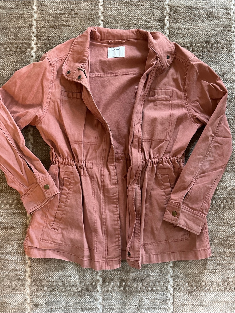 Utility Jacket with Drawstring Waist